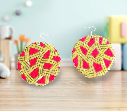 Wax disc earrings