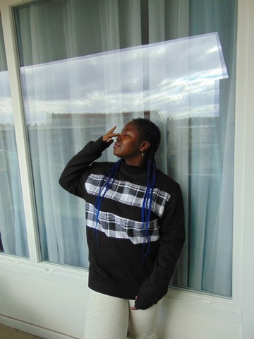 Sweatshirt - UNISEX Madras Black 2XL