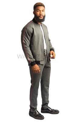 Bomber Jacket and Pants with Side Tapping Accents