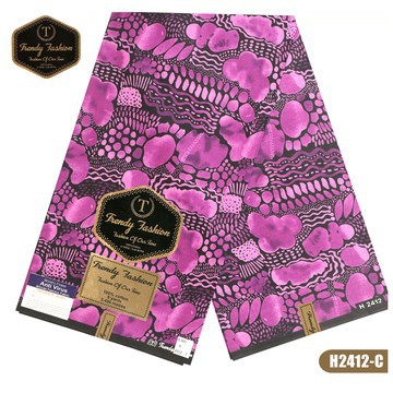 Tissu imprimé cire Ankara 012 100% coton 6 yards