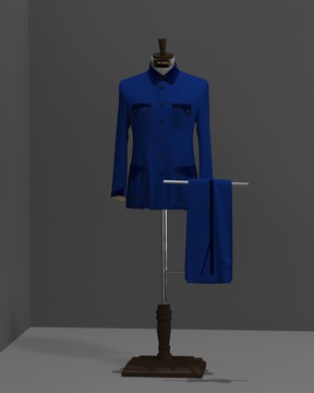 ROYAL BLUE FOUR POCKETS VELVET DETAILED SAFARI SUIT...................BEST SELLER