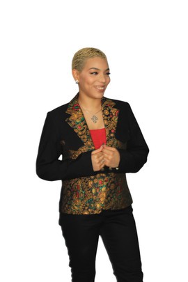 Wax Print Blazer, short Jacket Retro coat
