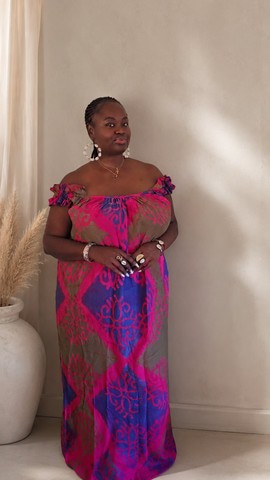 Robe en coton batik