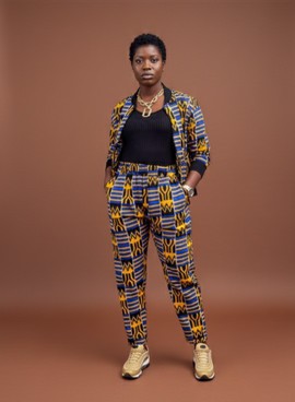 Ensemble jogger tendance en imprimé africain