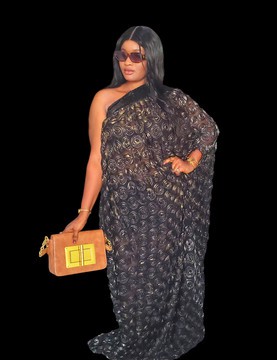 Adina Haute Couture Mono-Sleeve Dress for Weddings/Special occasions