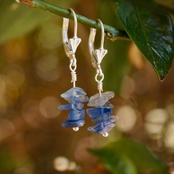 Raw Sapphire Earrings