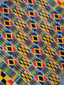 COUPON AFRICAN WAX FABRIC MIXTURE: POLYESTER AND COTTON