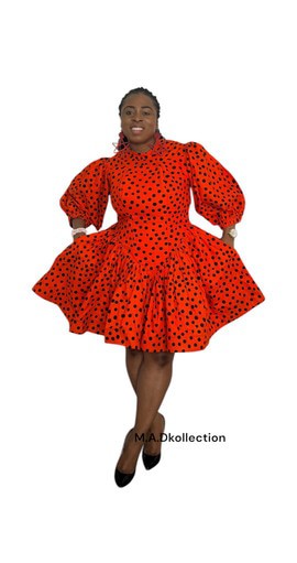 Mayowa Mini Dress | Orange Polka Dot Mini Dress