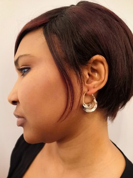 Fulani silver earrings XS