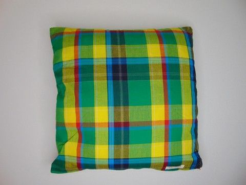 Handmade Madras Cushion