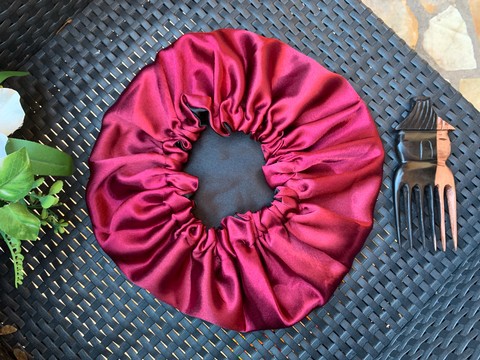 Reversible silk satin hat / size Large