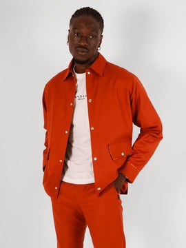 Veste à liseré gabardine terracota