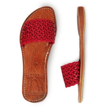 Sandale de plage en vrai cuir pour Femme