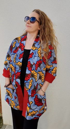 Veste kimono réversible