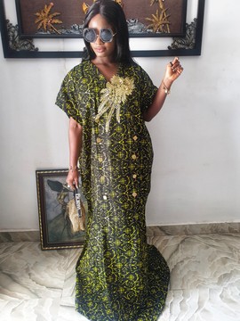 African Woman Embellished Kaftan Dress|Wedding/Special Occasions/Plus Size