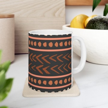 Ankara Print Coffee Mug | African Wax Print Ceramic Mug | Afro Inspired Coffee Cup | Culture Gift