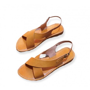 Sandale en cuir véritable haute qualité fait main mode femme