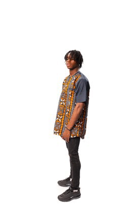 Bologan Print Ankara Wax Shirt, African Men Clothing, African Mens Wear, African Print Shirt