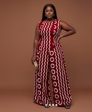 Batik Wide-Leg Jumpsuit