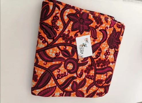 Tissus Wax hollandais pur coton  6 yards "gombo"