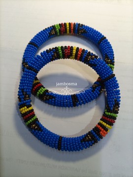 A Set of two, African beaded Bracelet for women,Native masai Zulu bracelet