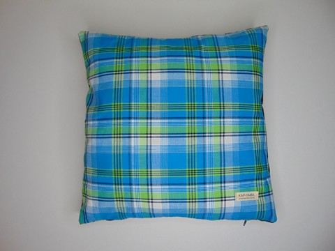 Handmade Madras Cushion