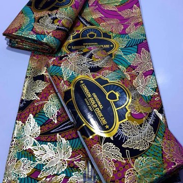 London Gold Osikani/  Embellished Super wax/ 6 yards