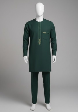 Tunique traditionnelle verte et élégante