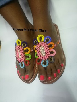 African Maasai Women Multicoloured Sandals