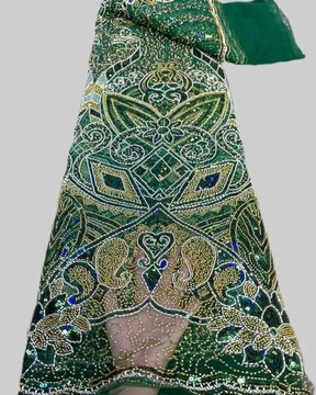 Tissu de dentelle perlée pour femmes, tissu de dentelle pour femmes, dentelle, tissus de dentelle (5 yards)