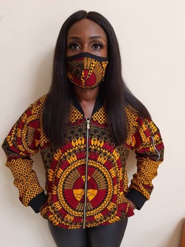 UNISEX Bomber Jacket, Ankara/Dashiki Bomber jacket.