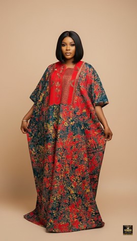 Kaftan en batik brodé