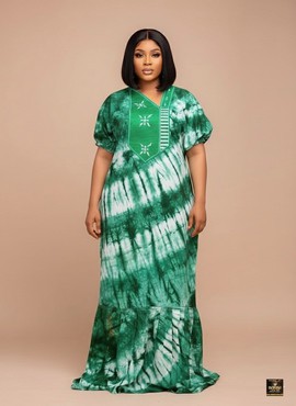 Robe Bubu maxi en batik Arinola