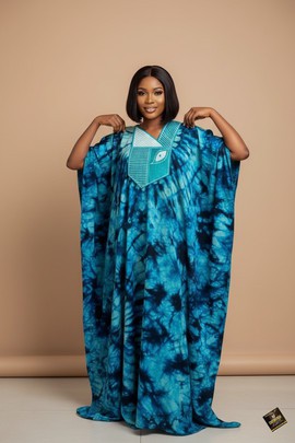 Boubou maxi Adire