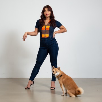 Combinaison Denim Kente