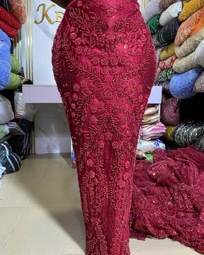 Beaded lace, fabric for wedding, lace for wedding dress, lace   (5 yards )
