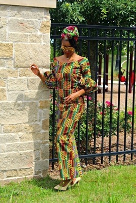 Adensecret Bello Kente ankara dress