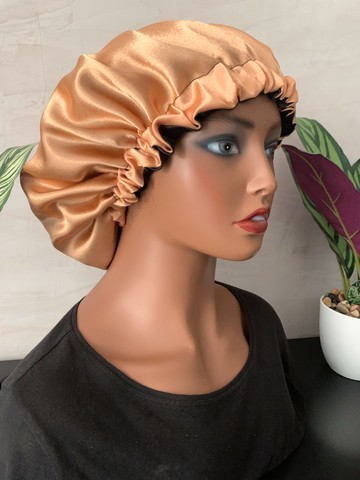 Reversible silky satin hat / size Large