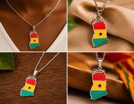 Collier de la carte du Ghana