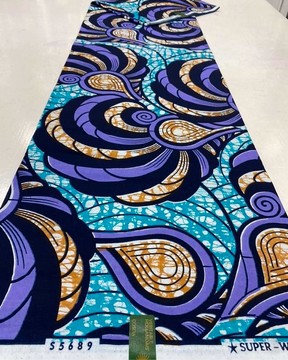 Tissu wax Hollandais Vlisco en satin de coton premium original / Wax hollandais / Wax Hollandais