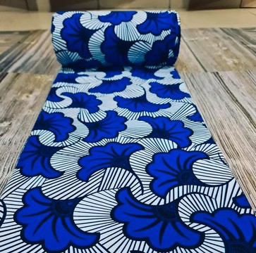 African Wax fabrics 6 yards "wedding flowers"