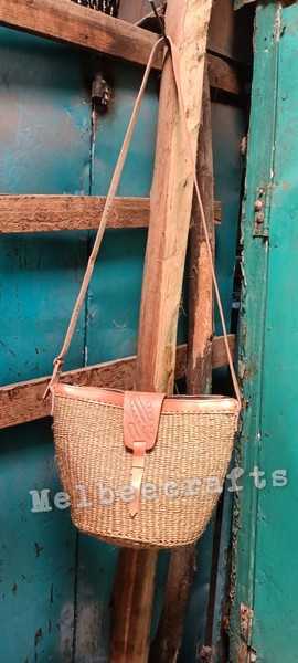 African handmade fibre bag