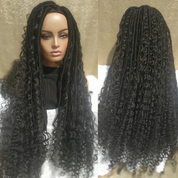 Black locs,soft locs, lace wig