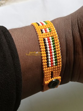Well fit kenyan beaded bracelet|for men|women|children|african culture|flag|gift|patriotic