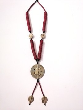 Long bronze necklace