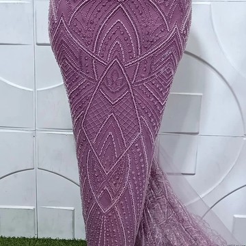 Beaded Lace fabric, luxury lace (5 yards)
