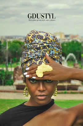 Bronze ring map of Africa "Kama" XL