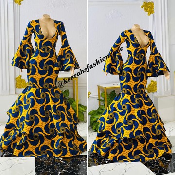 Robe longue imprimée Ankara, robe de bal sirène évasée africaine, vêtements pour femmes kente, robes africaines