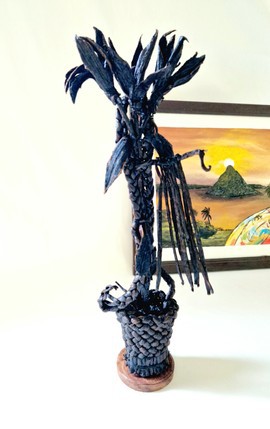 Décoration/ Art POUSSE DE VANILLE- Vanille bourbon tressé/ Madagascar " Collection VAVASAHA"