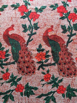 COUPON FABRIC WAX AFRICAN WEDDING FLOWER PATTERN